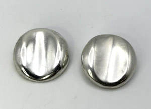 Pendientes de clip redondos cóncavos de plata de ley 925 de colección MÉXICO gruesos pesados 30 g - Imagen 1 de 7