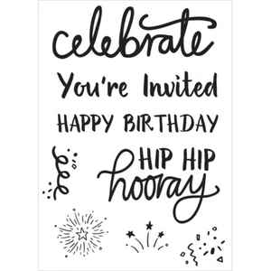 Kaiser Craft Party Time Collection Clear Acrylic Stamps - Picture 1 of 1