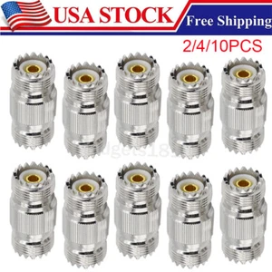 2-10Pcs SO239 UHF Female to Female Coupler RF Barrel Adapter Connector For PL259 - Picture 1 of 7