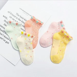 5 Pairs Spring Summer Kids Socks Mesh Middle Tube Socks(Random Color) - Picture 1 of 4