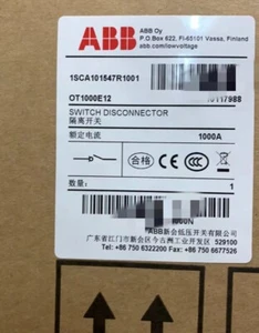 1pc ABB OT1000E12 1000A SWITCH DISCONNECTOR 1SCA101547R1001 - Picture 1 of 3