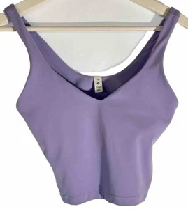 Camiseta sin mangas corta Lulu Lululemon Align púrpura con almohadillas lila humo talla 8 - Imagen 1 de 8