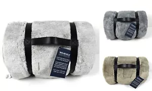 Mon Chateau Luxury Collection Luxe Melange Faux Fur Blanket Size Queen, King - Picture 1 of 12