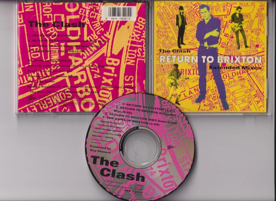 The Clash – Return To Brixton / Extended Mixes - Import 4 Track Maxi CD 1990 - Bild 1 von 1