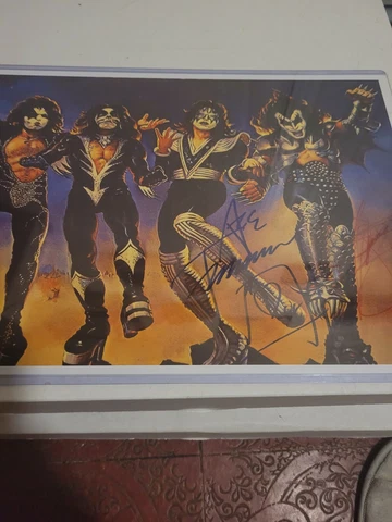 ace frehley And Gene Simmons  Signed 11×17 Kiss Cover