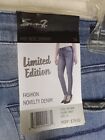 NWT Seven7 Size 16 Mid Rise Skinny Starling  Pearl Jeans Fashion Novelty Denim