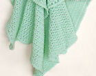 (Cbb23) Crochet Pattern - Lovely Baby Shawl With Picot Edging 36" X 38"