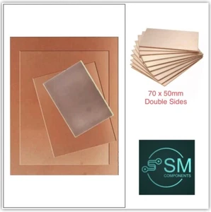 4Pcs FR4 Double Sided Copper Clad DIY Laminate PCB Circuit Board 70 X 50 X 1.5mm - Picture 1 of 4