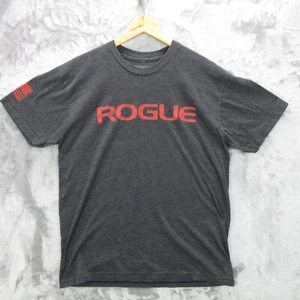 Rogue Fitness Shirt Men's Large Gray Graphic Logo Workout Gym Athletic - Picture 1 of 16