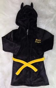 Batman Bruce Wayne Boy's Hooded Minky Fleece Bathrobe  (S) 6/7 - Picture 1 of 6