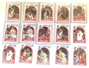LOTTO carte basket NBA Hoops All-Star Game 1989-90 - 15 carte - Foto 1 di 8