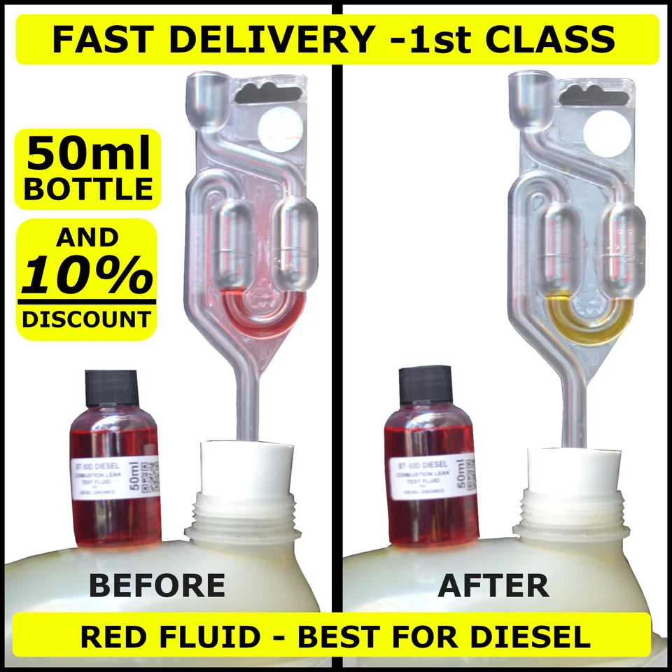 Head Gasket Tester KIT 50ml DIESEL & PETROL - More sensitive test fluid - Image 1 of 1