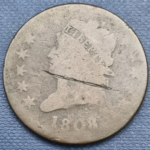 1808 Classic Head Large Cent 1c Circulated Details #58302 Cover