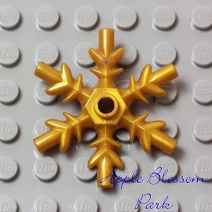 NUEVO Lego COPO DE NIEVE DORADO - Minifigura Perla Oro Cristal de Hielo Árbol de Navidad Estrella - Imagen 1 de 3