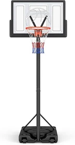 Basketball Hoop Outdoor 10FT Adjustable Height Goal 44” Shatterproof Backboard - Picture 1 of 7