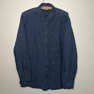 Diesel-Co Floral Blue Button Up Shirt Mens Size Large Long Sleeve Regular Fit - Picture 1 of 13