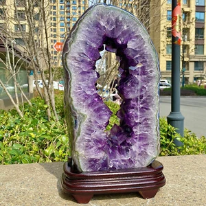 18.47LB Hand cut specimens of natural amethyst cave crystalline quartz crystals - Picture 1 of 20