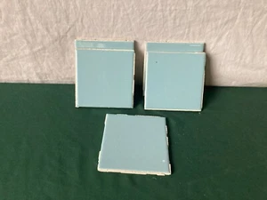 1 Antique VTG Ceramic Blue Bathroom Tile 4x4 Old More Available Sample 370-24E - Picture 1 of 2