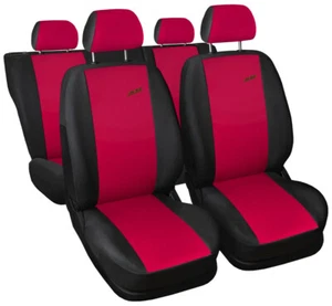 Seat covers fit NISSAN MICRA K11 K12 K13 FULL SET black / red - Picture 1 of 3