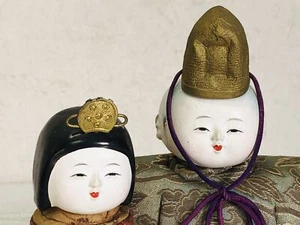 Y3579 HINA PUPPE KIMEKOMI HINAMATSURI FESTIVAL NINGYO JAPANISCH ANTIK VINTAGE - Bild 1 von 12