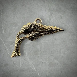Curacao DIVI DIVI Watapana TREE STERLING SILVER Gold Vintage CHARM PENDANT Aruba - Picture 1 of 15