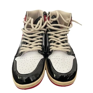 Wyvesh Men's US Size 11 Casual Black Toe 1 Sneaker Black/Red/Cream Used no Box - Picture 1 of 10