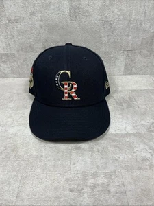 Cappello da baseball Colorado Rockies New Era 7 3/8 aderente Independence Day 59fifty - Foto 1 di 10