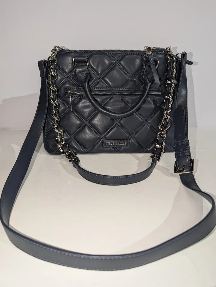 Bolso Cartera Steve Madden Bmickey Logo Placa En Azul Marino NUEVO Nunca Usado  Foto 1 de 4