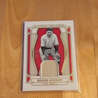 2025 Panini National Treasures Rogers Hornsby Patch Jersey /99 REDS - Image 1 of 2