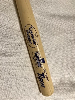 Bate de béisbol de madera Gatorade de 31" de los Detroit Tigers de Louisville Slugger vintage USA Foto 1 de 4
