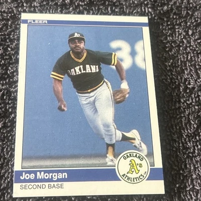 Joe Morgan   1984 Fleer Update.  Oakland Athletics. 2nd. Base.   U-80 - Image 1 of 2