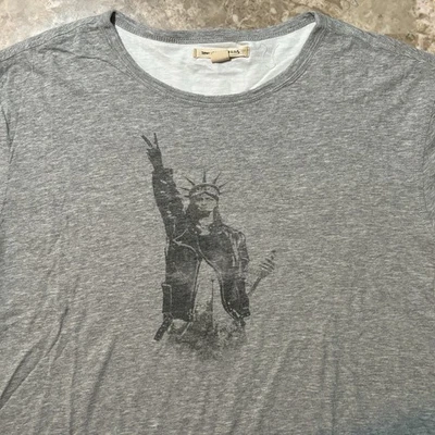 Рубашка мужская John Varvatos средний размер серая Statue Of Liberty двухслойная Americana - Изображение 1 из 4