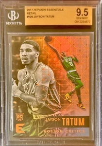 BGS 9.5 RC Jayson Tatum 2017-18 Panini Essentials Rookie Holo Gem Mint POP 27 - Picture 1 of 2