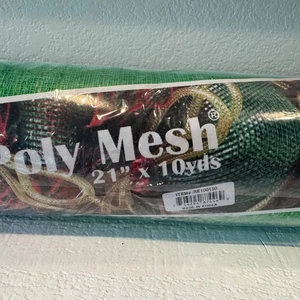 21" Poly Deko Netz Metallic Limettengrün NEU - Bild 1 von 3