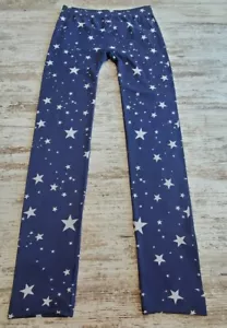 Jugendliche rosa Rose kuschelige Fleece-Leggings blau weiß Stsrs Large - Bild 1 von 3