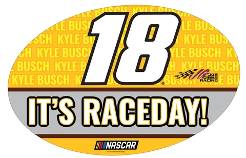 NASCAR #18 Kyle Busch Jumbo Race Day Magnet-NASCAR Large Magnet Cover