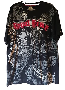 Royal Army T-Shirt Baumwolle schwarz bestickt Größe L - Bild 1 von 11