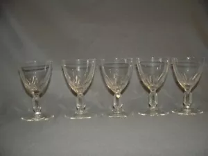 5 CRISTAL d’Arques Washington Pattern Cut Shot Glasses France - Picture 1 of 16