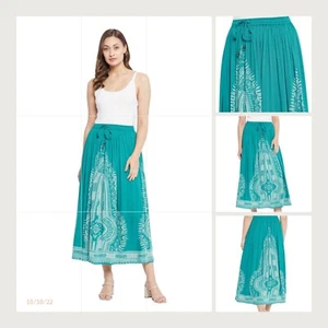 Womens Drawstring High Waist Skirt A-Line Pleated Flared Casual Fashion Skirts - Picture 1 of 10