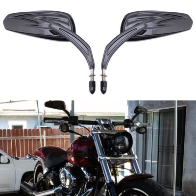 Espejos retrovisores laterales negros para motocicleta Harley Davidson Night Rod Special CVO Foto 1 de 4