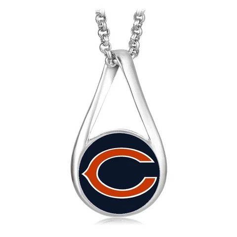 Chicago Bears Women's Sterling Silver Link Chain Necklace With Pendant D28 Cover