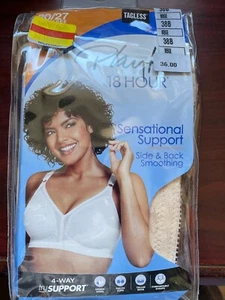 PLAYTEX 18 HOUR SENSATIONAL SUPPORT BRA 20/27 WIREFREE WOMENS SIZE 38B TAN NEW - Picture 1 of 2