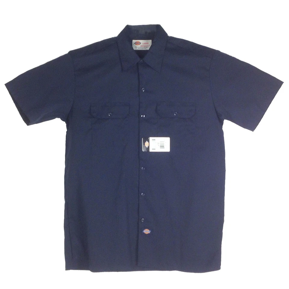 Dickies 1574nv RG 2xl Short Sleeve Work Shirt Twill Navy 2x