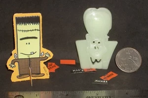 Halloween Glow Dark Wall Monster & Standing Confetti Decor 1:12 Miniature #8696 - Picture 1 of 1