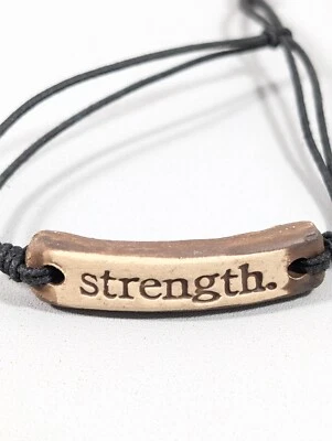 Pulsera MudLove Fuerza Inspiración ID Barra Cerámica Banda Elástica Foto 1 de 4