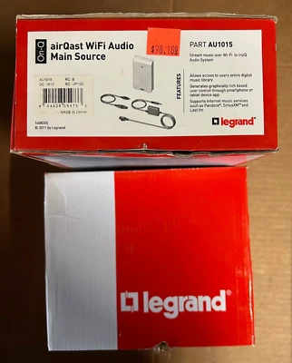NUEVO Legrand ON-Q AU1015 lyriQ AirQast WIFI Audio Fuente Principal Foto 1 de 4