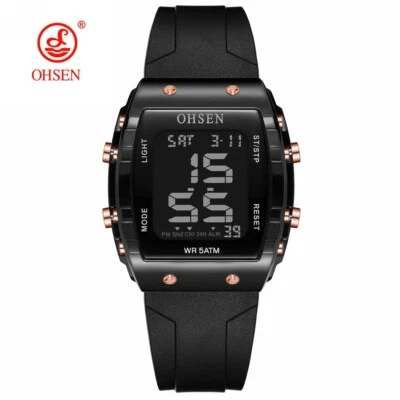 Ladies Digital Watch Fashion Beige Waterproof Electronic Women Girls Sport Watch - Image 1 of 4