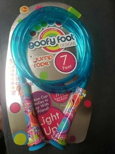 Springseil BLAU beleuchtet LED doofer Fuß Spaß Springen 7 Fuß leuchtet Geschenk Unisex - Bild 1 von 3