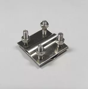 Kreuzverbinder V4A 1.4571 Kreuzklemmen Erdungsband Flachband Erdband HAMMER - Bild 1 von 4