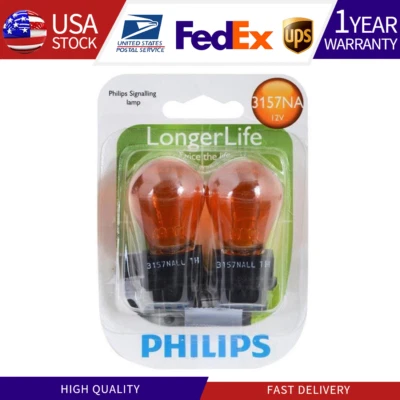 Par de bombillas ámbar de larga duración para Philips (3157 W2,5x16q) bombilla de lámpara de señal de giro Foto 1 de 4